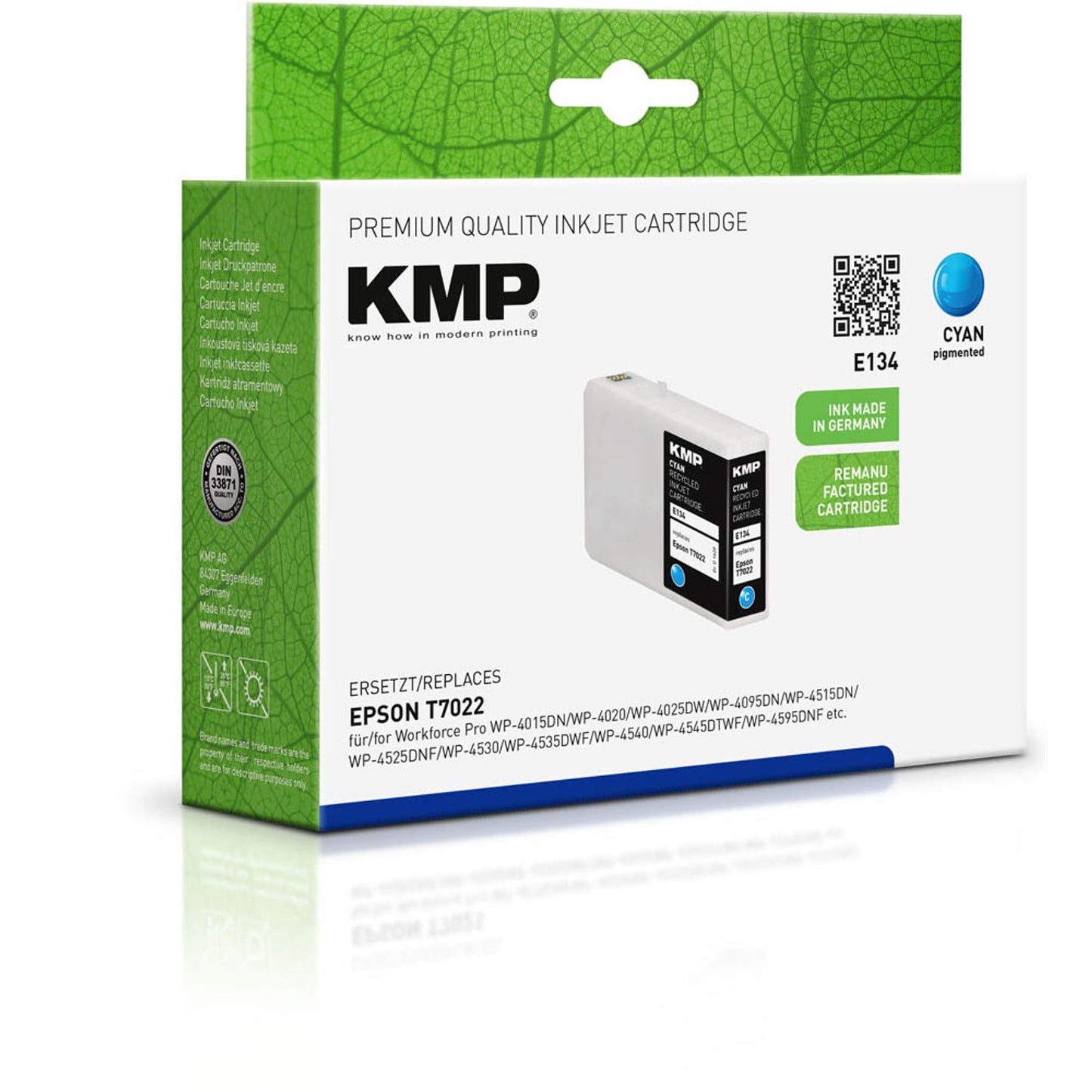KMP E134 cyan Druckerpatrone kompatibel zu EPSON T7022XL | 1620,4003