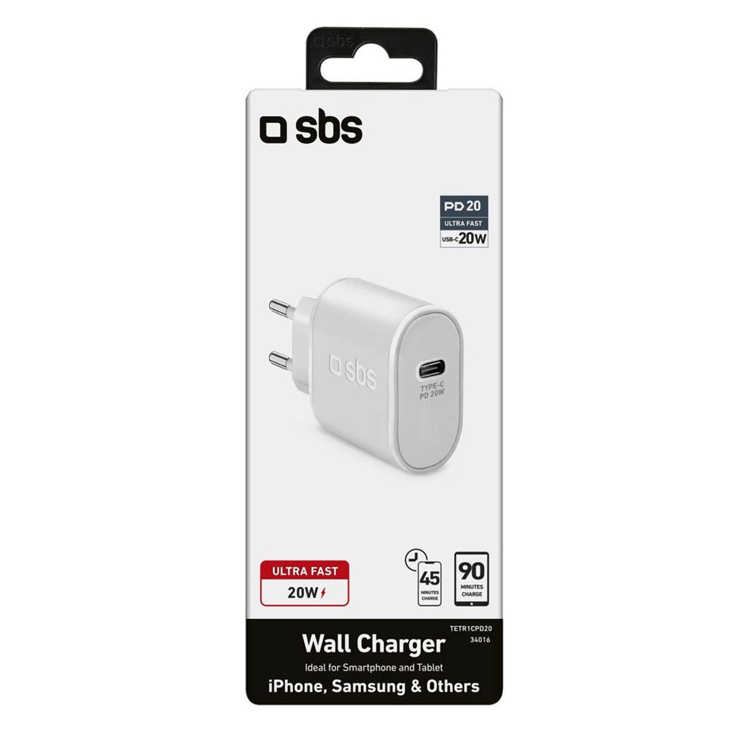 sbs Power-Delivery-20-W Ladeadapter weiß, 20 Watt | TETR1CPD20