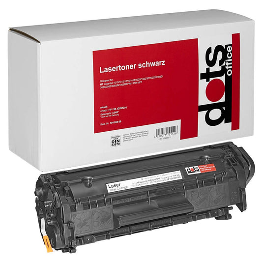 dots schwarz Toner kompatibel zu HP 12XXL (Q2612A) | 1114,5000-DOTS