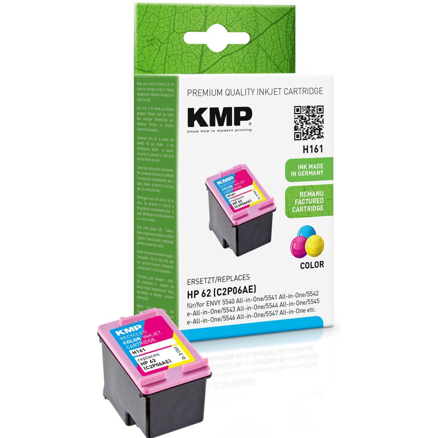 KMP H161 color Druckerpatrone kompatibel zu HP 62 (C2P06AE) | 1741,4830