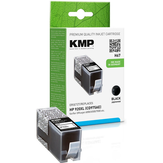KMP H67 schwarz Druckerpatrone kompatibel zu HP 920XL (CD975AE) | 1717,0051