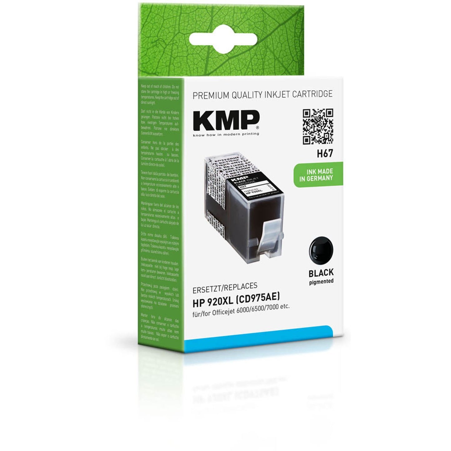 KMP H67 schwarz Druckerpatrone kompatibel zu HP 920XL (CD975AE) | 1717,0051