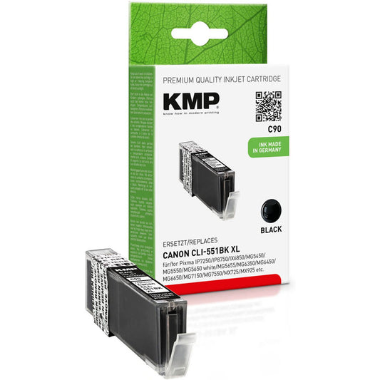 KMP C90 schwarz Druckerpatrone kompatibel zu Canon CLI-551 XL BK | 1520,0001