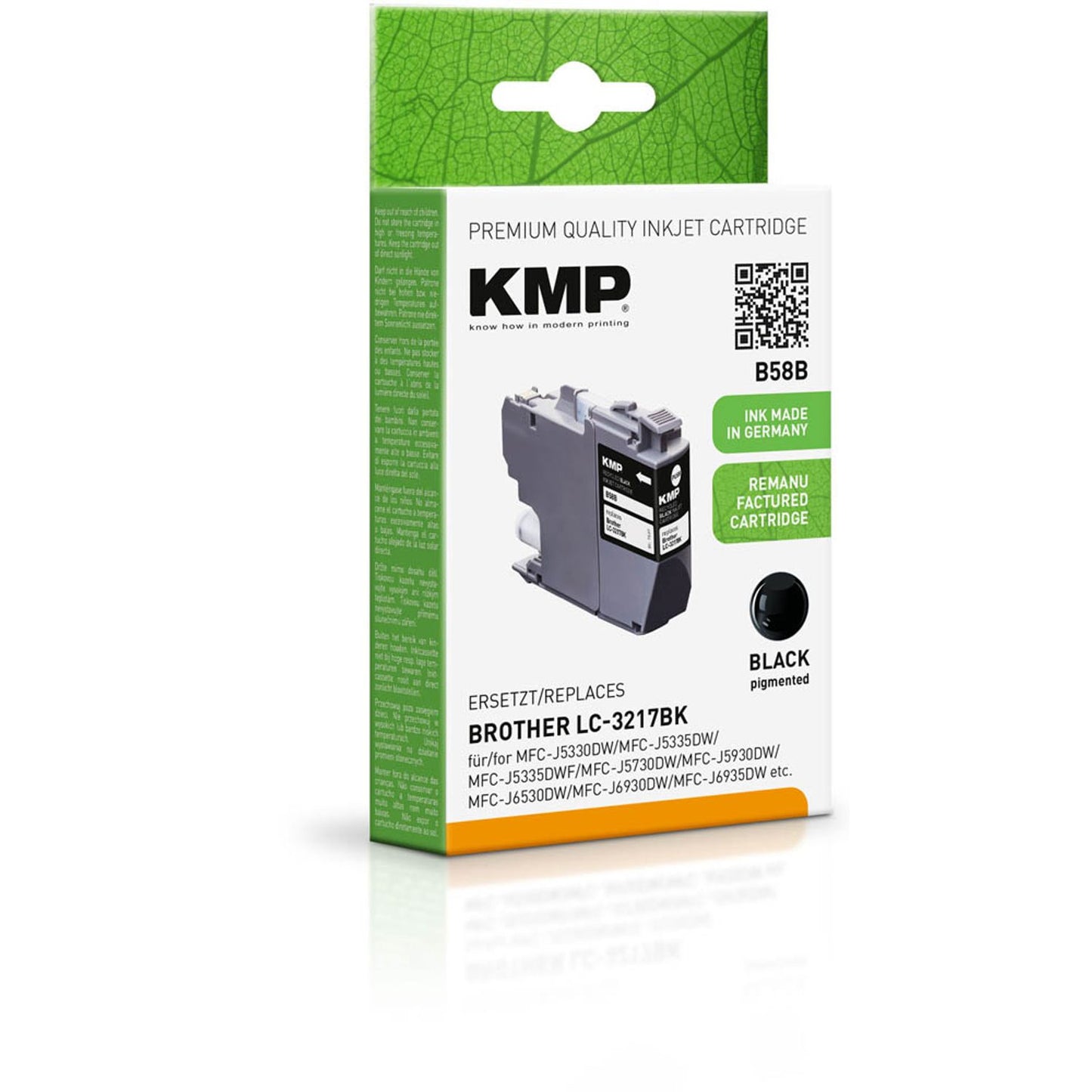 KMP B58B schwarz Druckerpatrone kompatibel zu brother LC-3217BK | 1537,4801