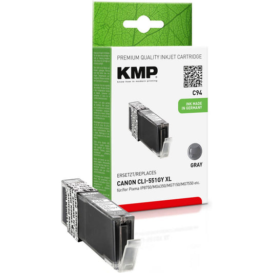 KMP C94 grau Druckerpatrone kompatibel zu Canon CLI-551 XL GY | 1519,0041