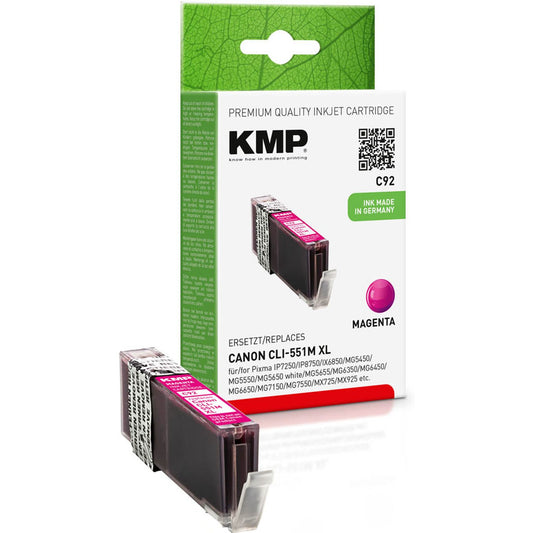 KMP C92 magenta Druckerpatrone kompatibel zu Canon CLI-551 XL M | 1519,0006