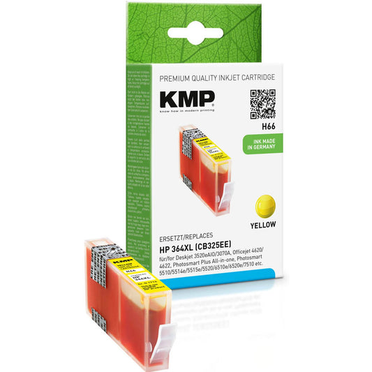 KMP H66 gelb Druckerpatrone kompatibel zu HP 364XL (CB325EE) | 1714,0009