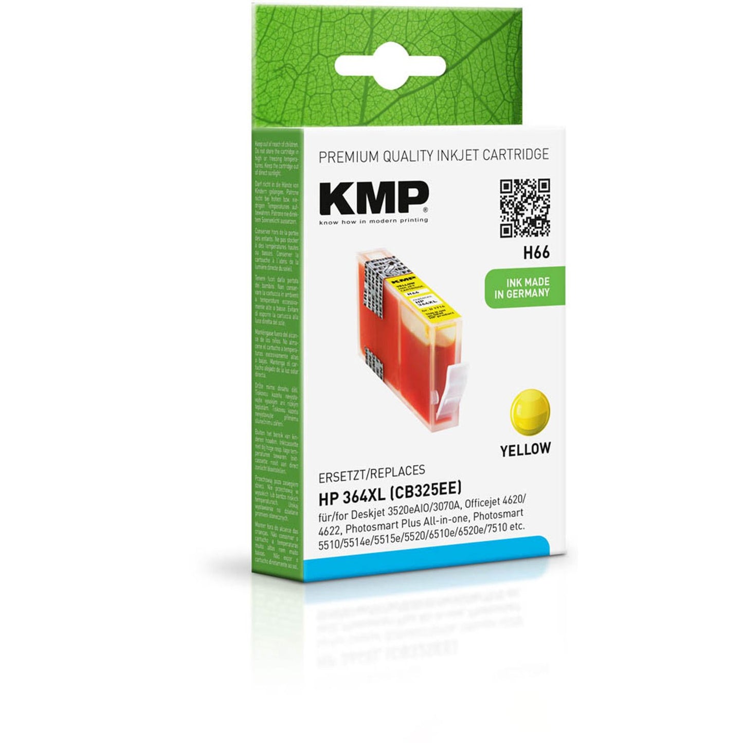 KMP H66 gelb Druckerpatrone kompatibel zu HP 364XL (CB325EE) | 1714,0009