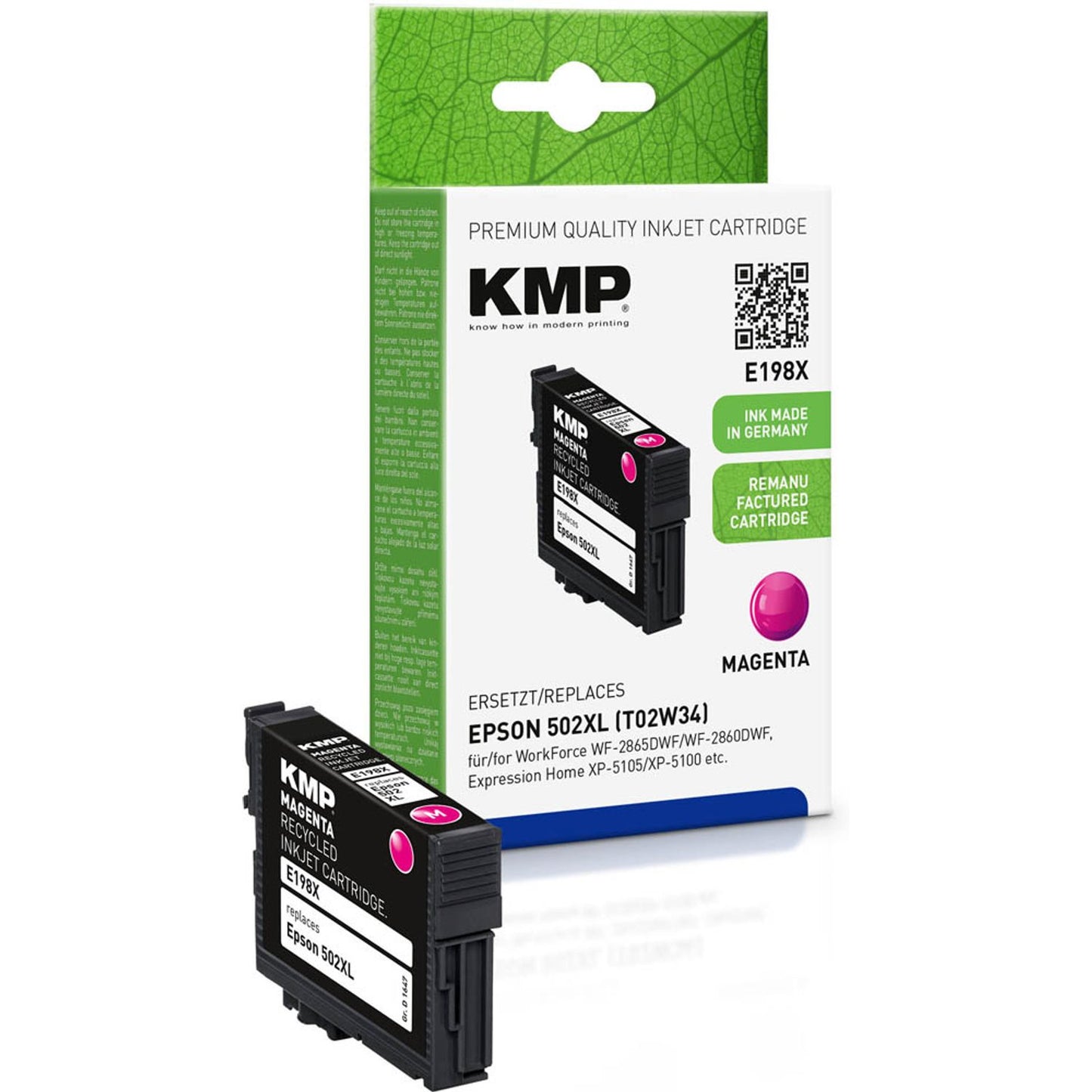 KMP E198X magenta Druckerpatrone kompatibel zu EPSON 502XL (T02W34) | 1647,4006