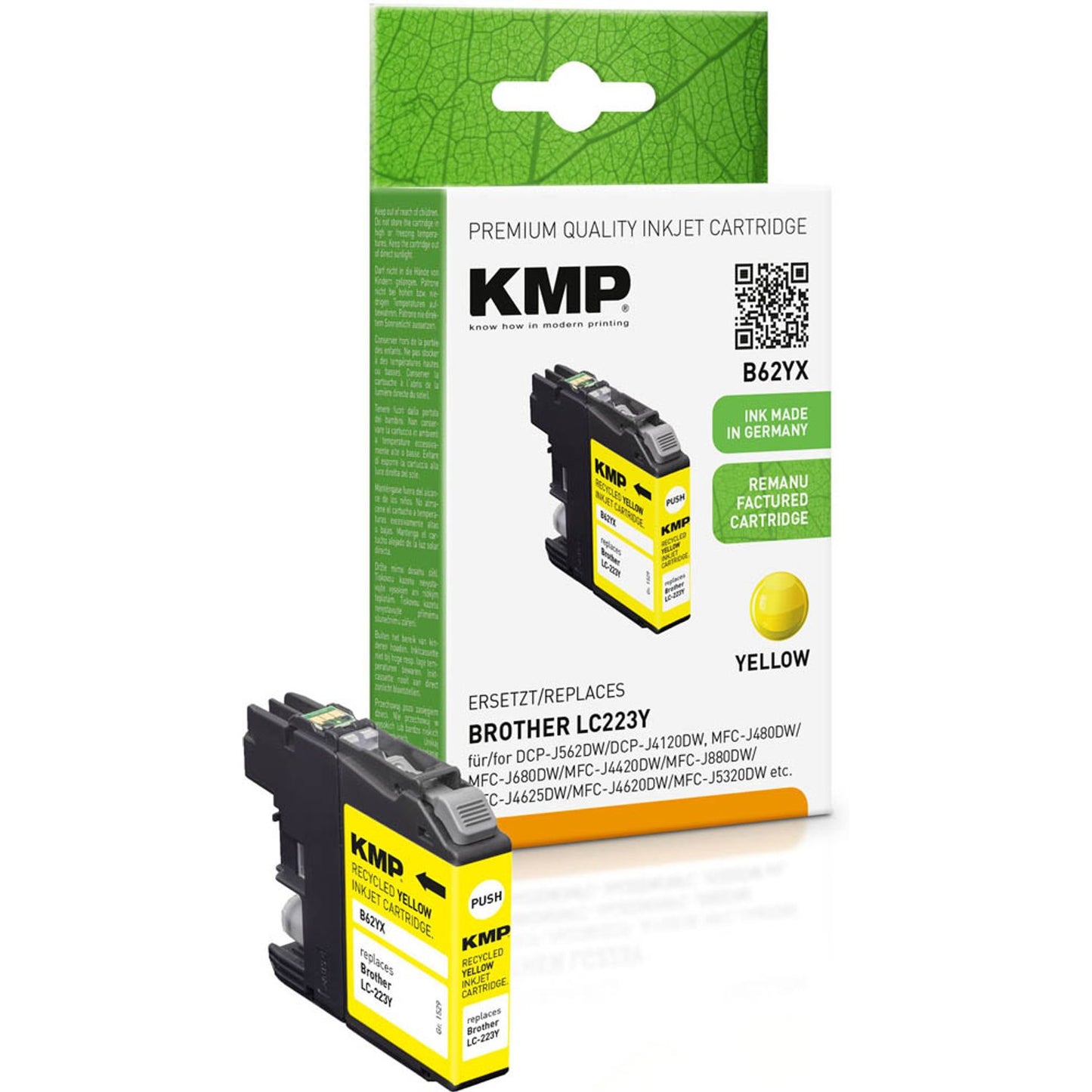 KMP B62YX gelb Druckerpatrone kompatibel zu brother LC-223Y | 1529,4009