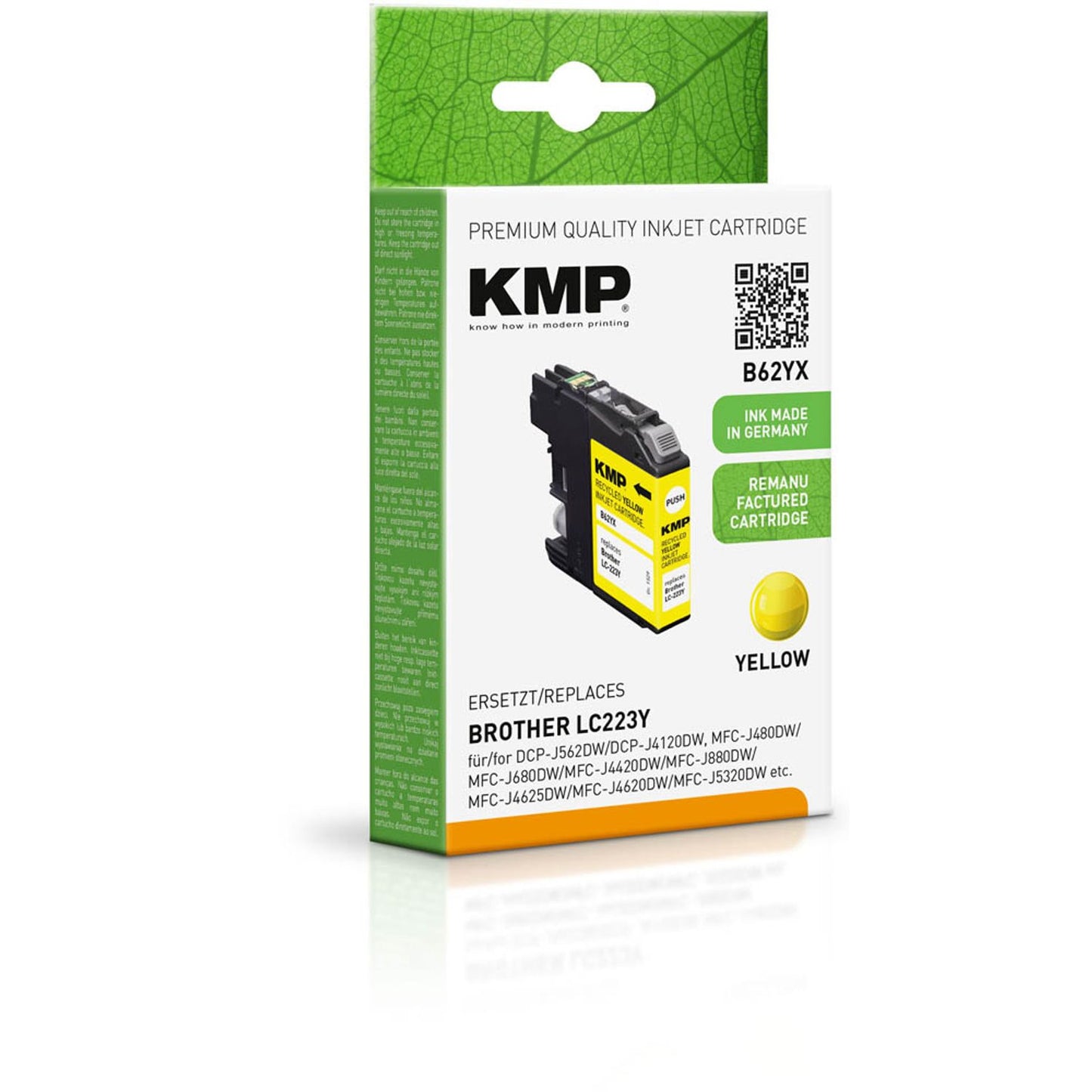 KMP B62YX gelb Druckerpatrone kompatibel zu brother LC-223Y | 1529,4009