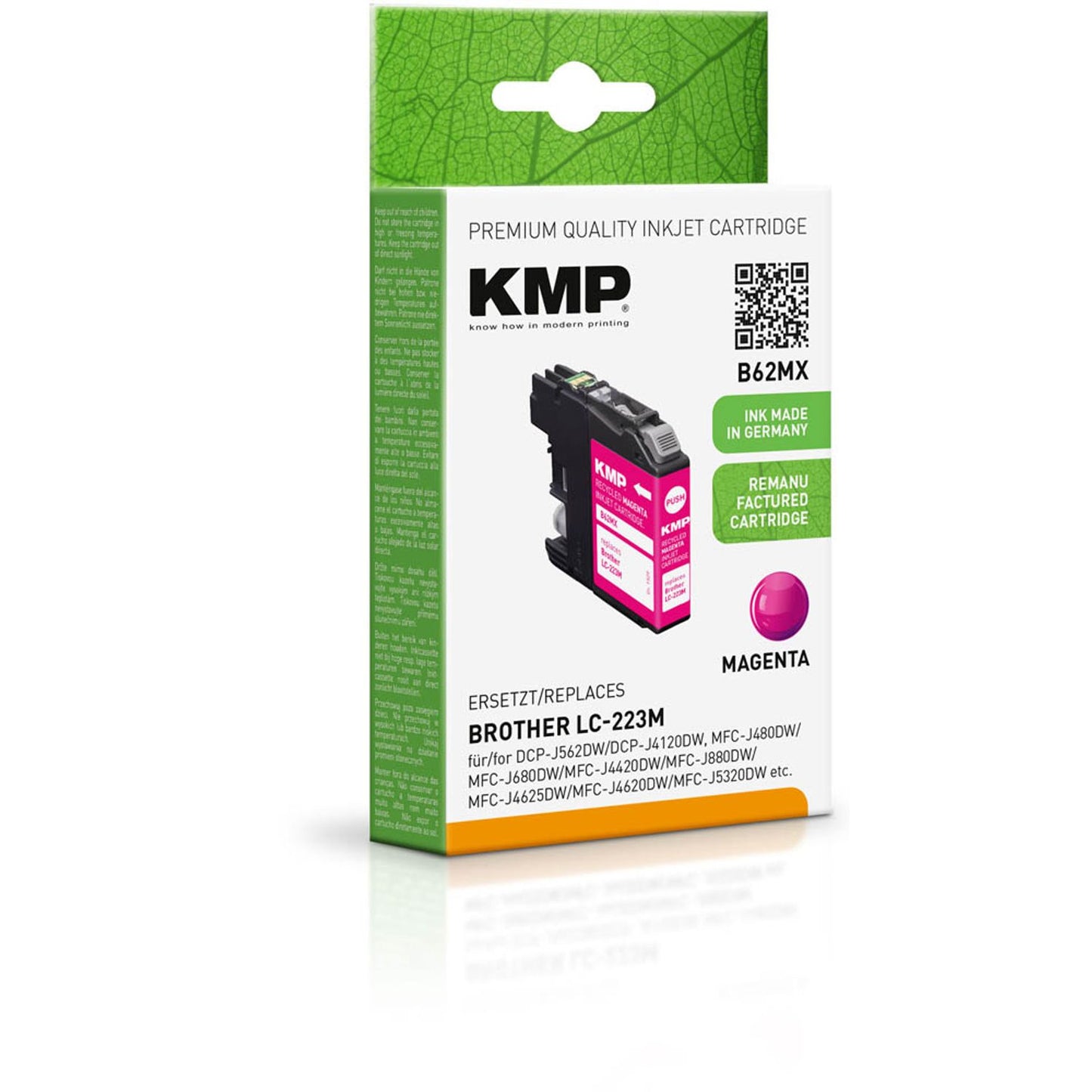 KMP B62MX magenta Druckerpatrone kompatibel zu brother LC-223M | 1529,4006