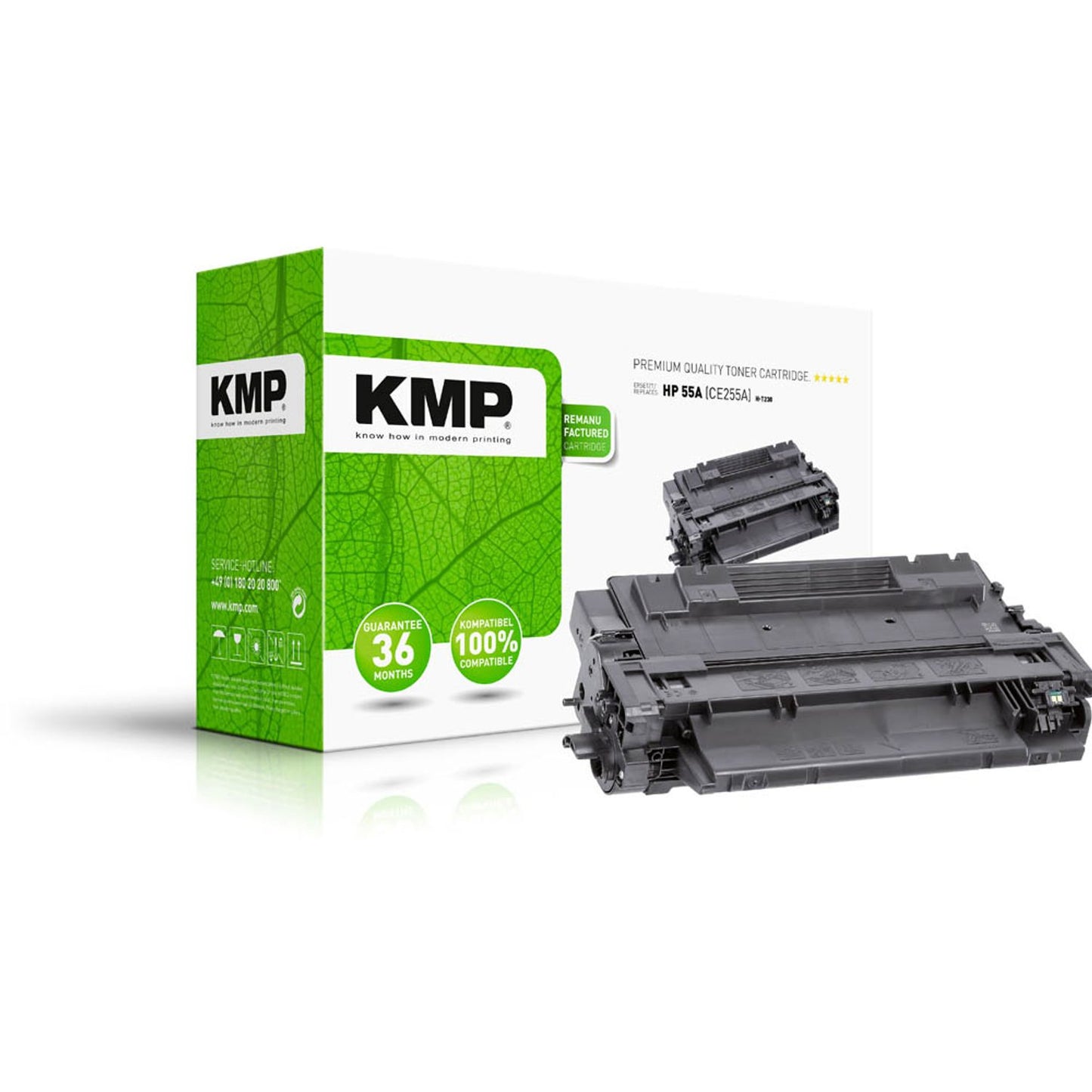 KMP H-T230 schwarz Toner kompatibel zu HP 55A (CE255A) | 1222,8000