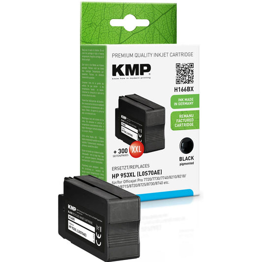 KMP H166BX schwarz Druckerpatrone kompatibel zu HP 953XL (L0S70AE) | 1747,4001