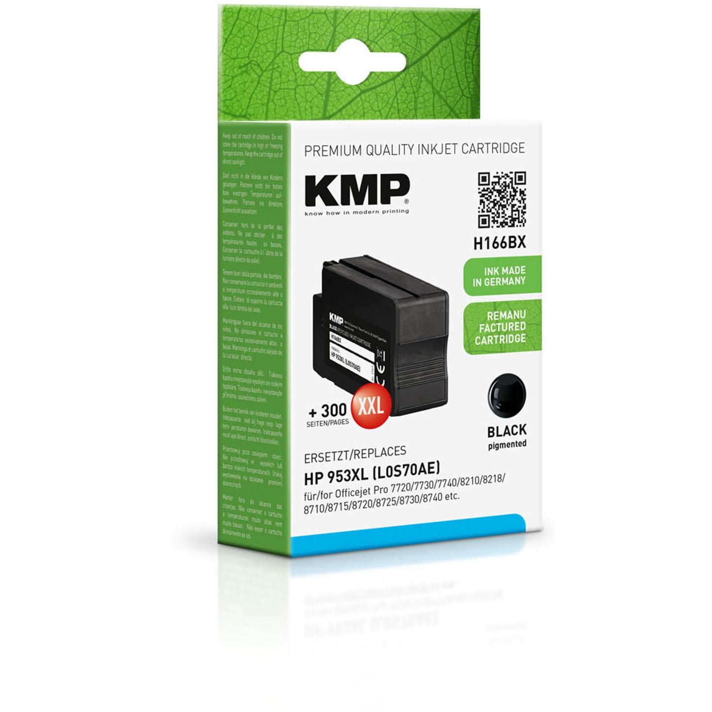 KMP H166BX schwarz Druckerpatrone kompatibel zu HP 953XL (L0S70AE) | 1747,4001