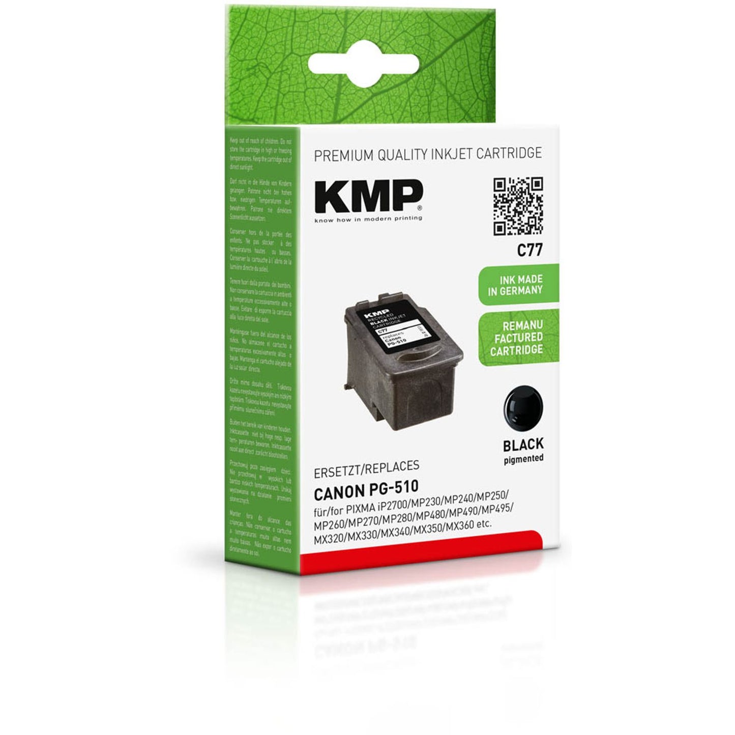 KMP C77 schwarz Druckkopf kompatibel zu Canon PG-510 | 1511,4001