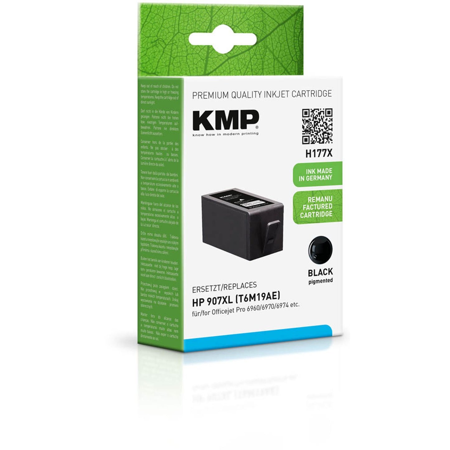 KMP H177 schwarz Druckerpatrone kompatibel zu HP 907XL (T6M19AE) | 1758,4001