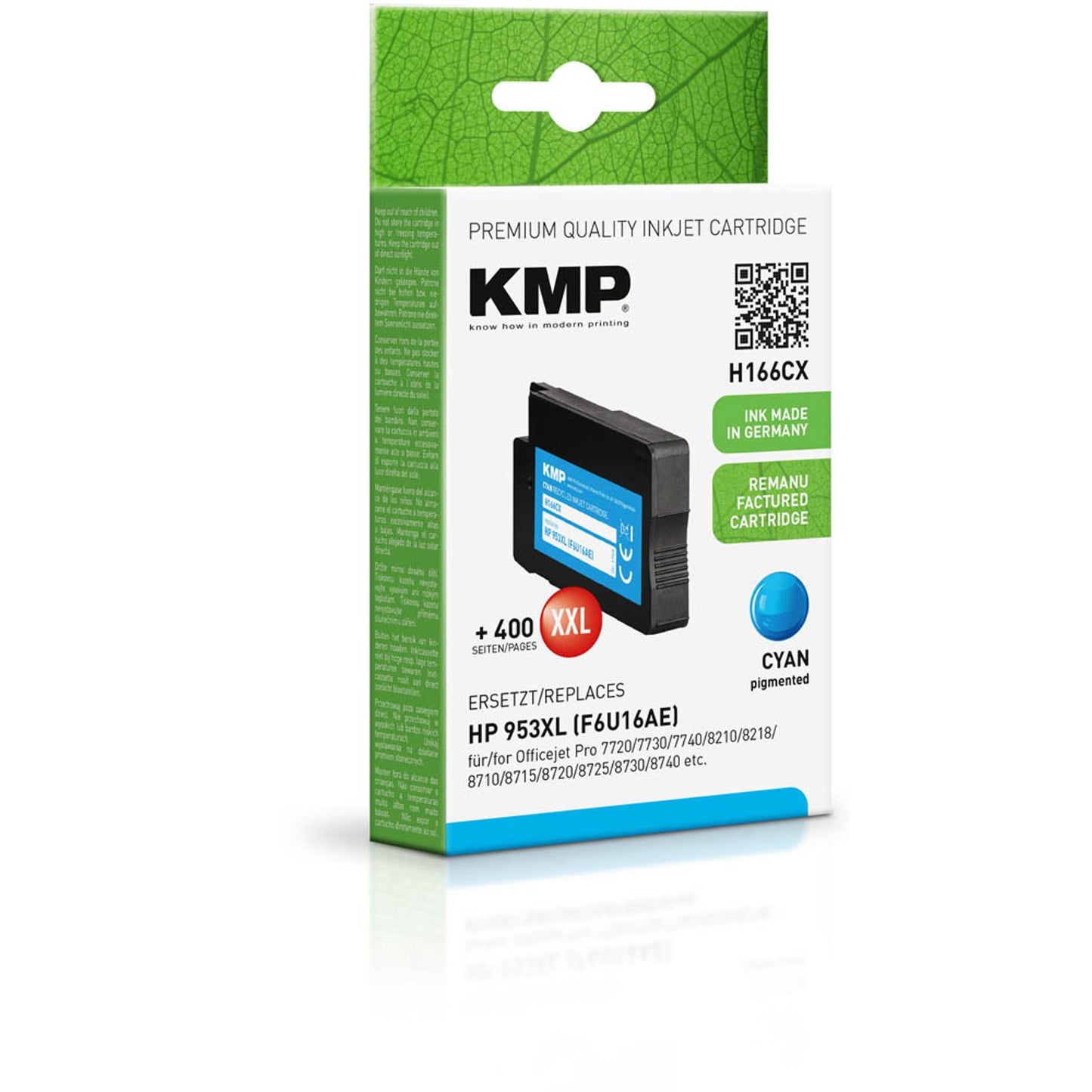 KMP H166CX cyan Druckerpatrone kompatibel zu HP 953XL (F6U16AE) | 1748,4003