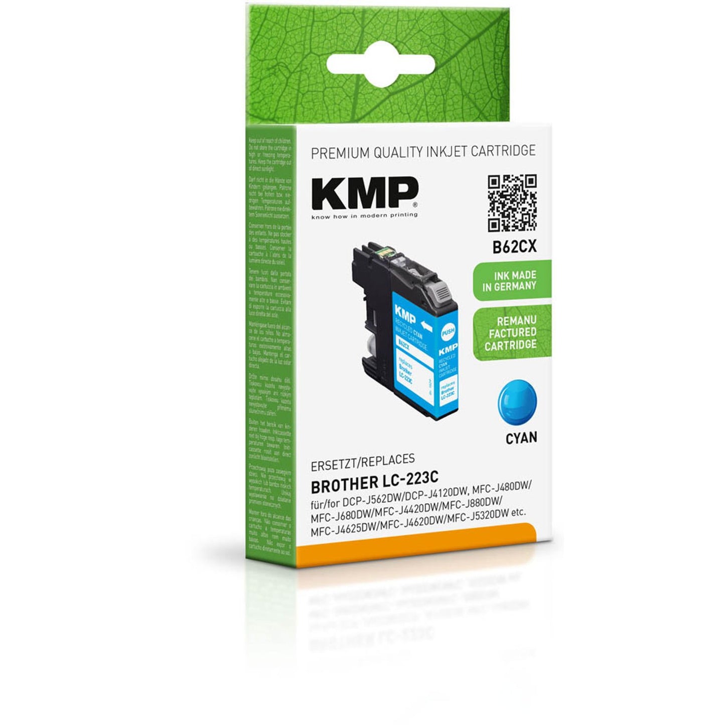 KMP B62CX cyan Druckerpatrone kompatibel zu brother LC-223C | 1529,4003