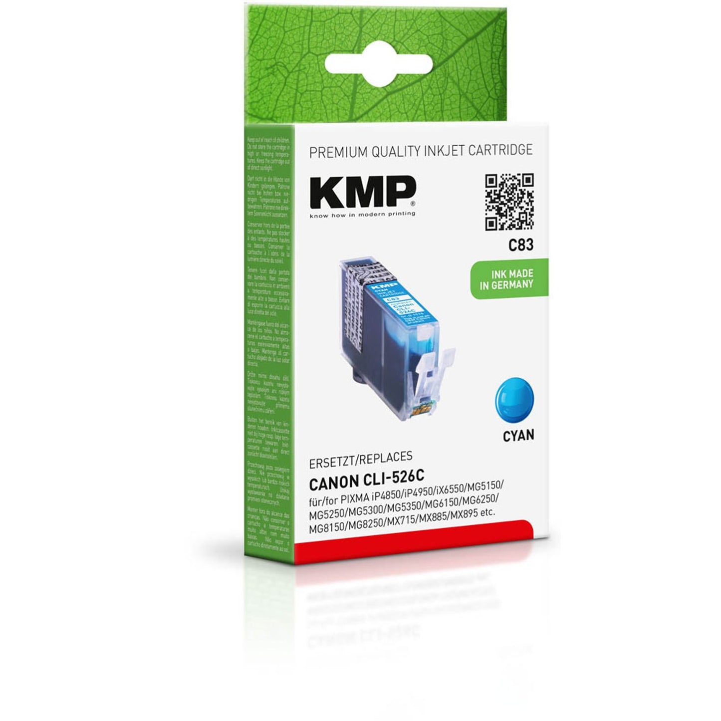KMP C83 cyan Druckerpatrone kompatibel zu Canon CLI-526 C | 1515,0003
