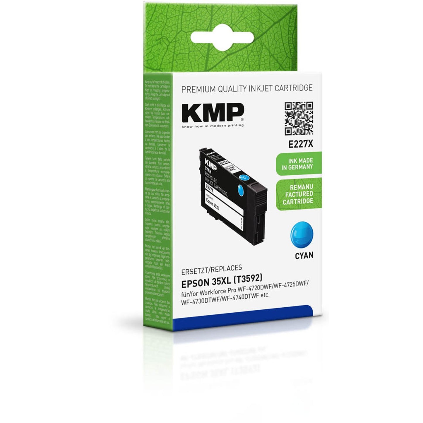 KMP E227X cyan Druckerpatrone kompatibel zu EPSON 35XL / T3592XL | 1638,4003
