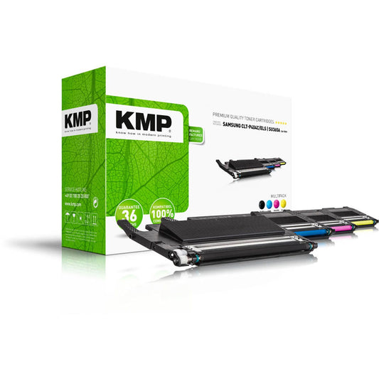 KMP SA-T89V schwarz, cyan, magenta, gelb Toner kompatibel zu SAMSUNG CLT-P404C (SU365A), 4er-Set | 3528,0005 | 1 Pack = 4 St.