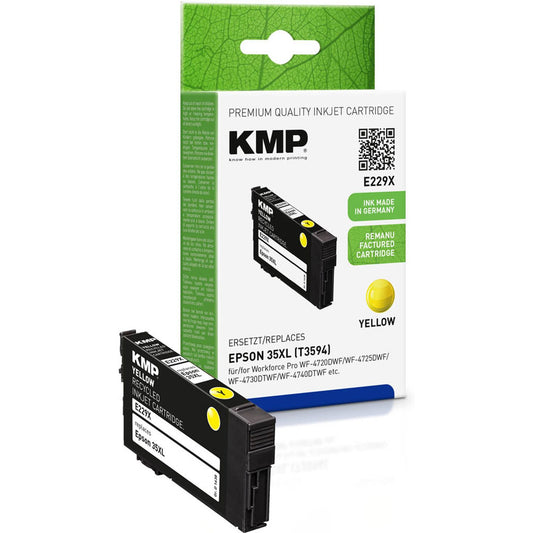 KMP E229X gelb Druckerpatrone kompatibel zu EPSON 35XL / T3594XL | 1638,4009