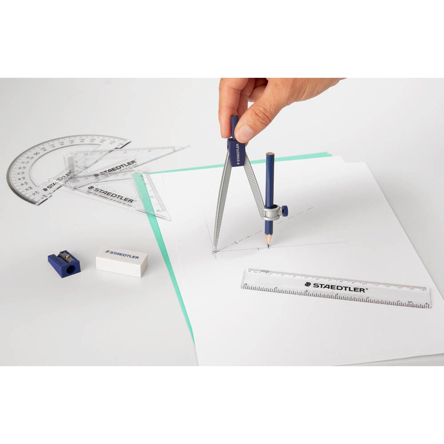 STAEDTLER Lineal-Set transparent | 550 60 S8 | 1 Set = 6 Set