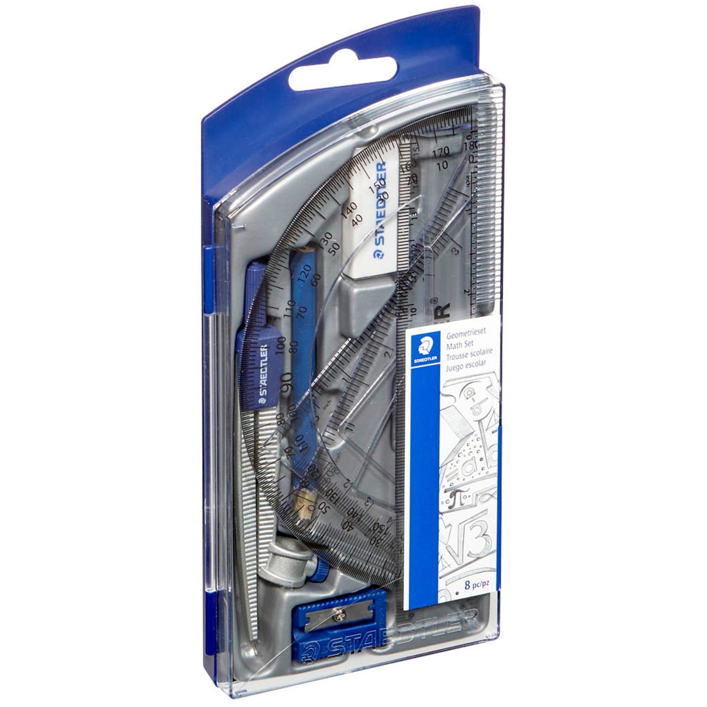 STAEDTLER Lineal-Set transparent | 550 60 S8 | 1 Set = 6 Set