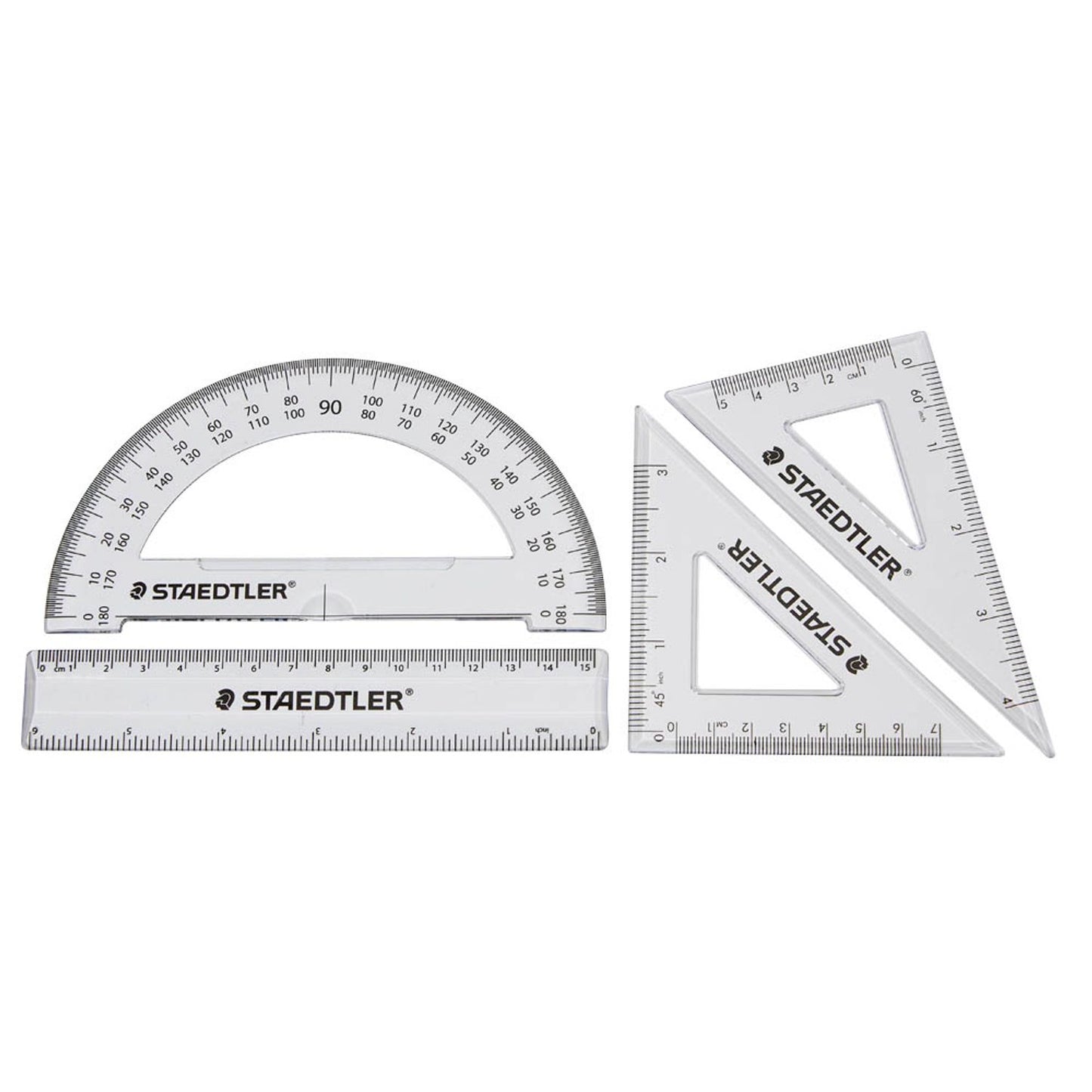STAEDTLER Lineal-Set transparent | 550 60 S8 | 1 Set = 6 Set