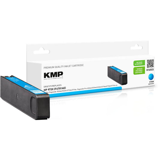 KMP H165CX cyan Druckerpatrone kompatibel zu HP 973X (F6T81AE) | 1753,4003