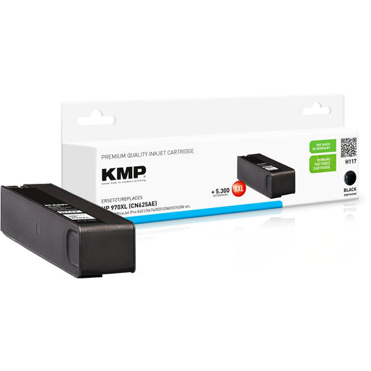 KMP H117 schwarz Druckerpatrone kompatibel zu HP 970XL (CN625AE) | 1902,4001