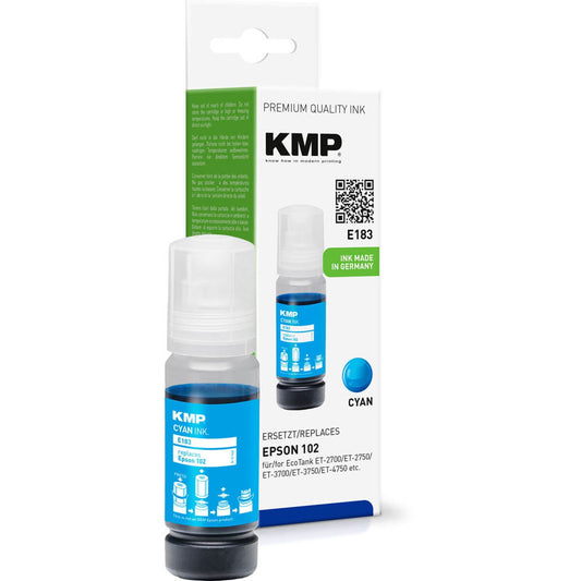 KMP E183 cyan Tintenflasche kompatibel zu EPSON 102/T03R24 | 1642,0003
