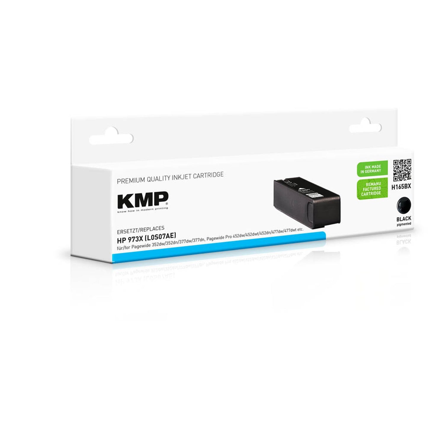 KMP H165BX schwarz Druckerpatrone kompatibel zu HP 973X (L0S07AE) | 1752,4001