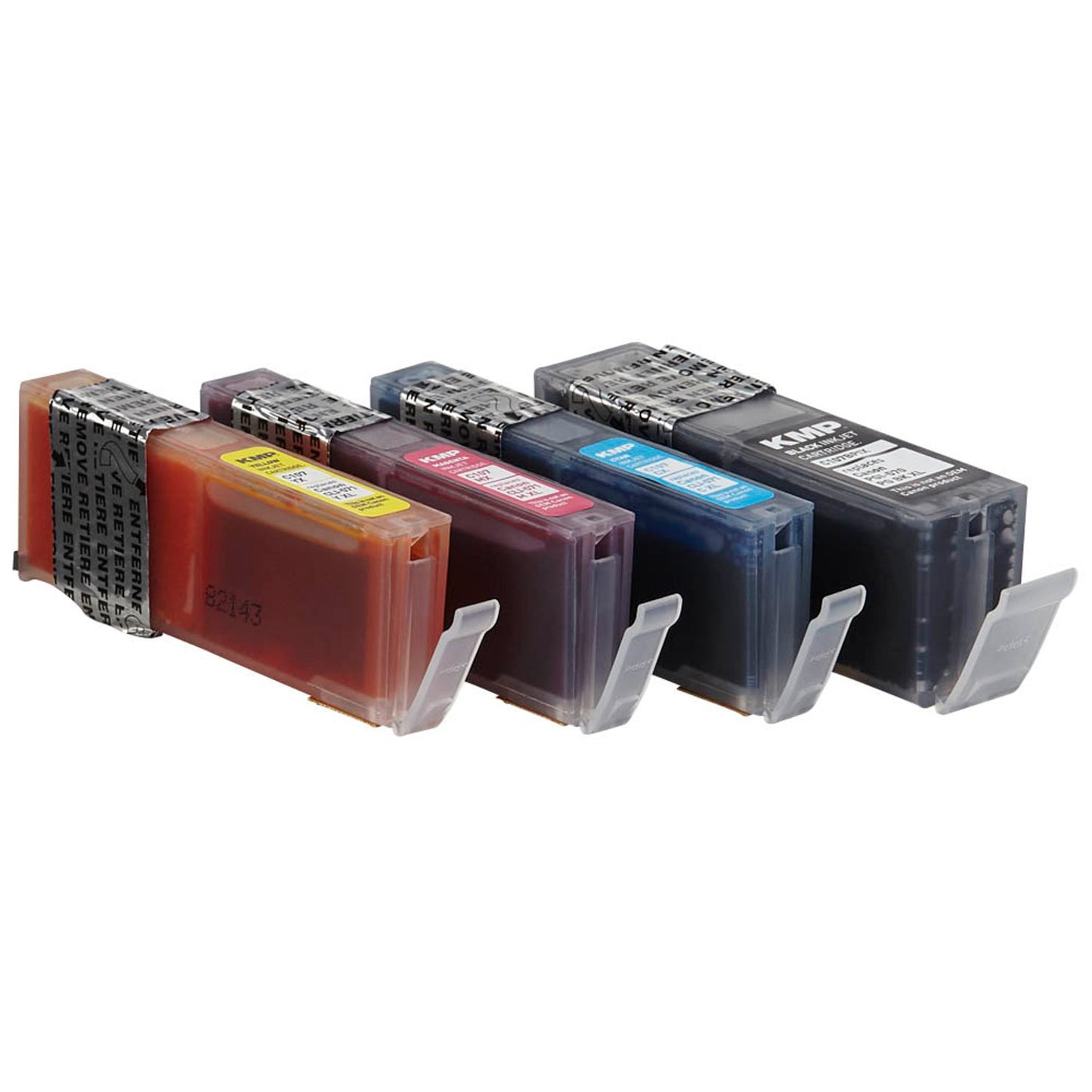 KMP C107PIXV schwarz, cyan, magenta, gelb Druckerpatronen kompatibel zu Canon PGI-570 XL PGBK, CLI-571 XL C/M/Y, 4er-Set | 1567,0050 | 1 Pack = 4 St.