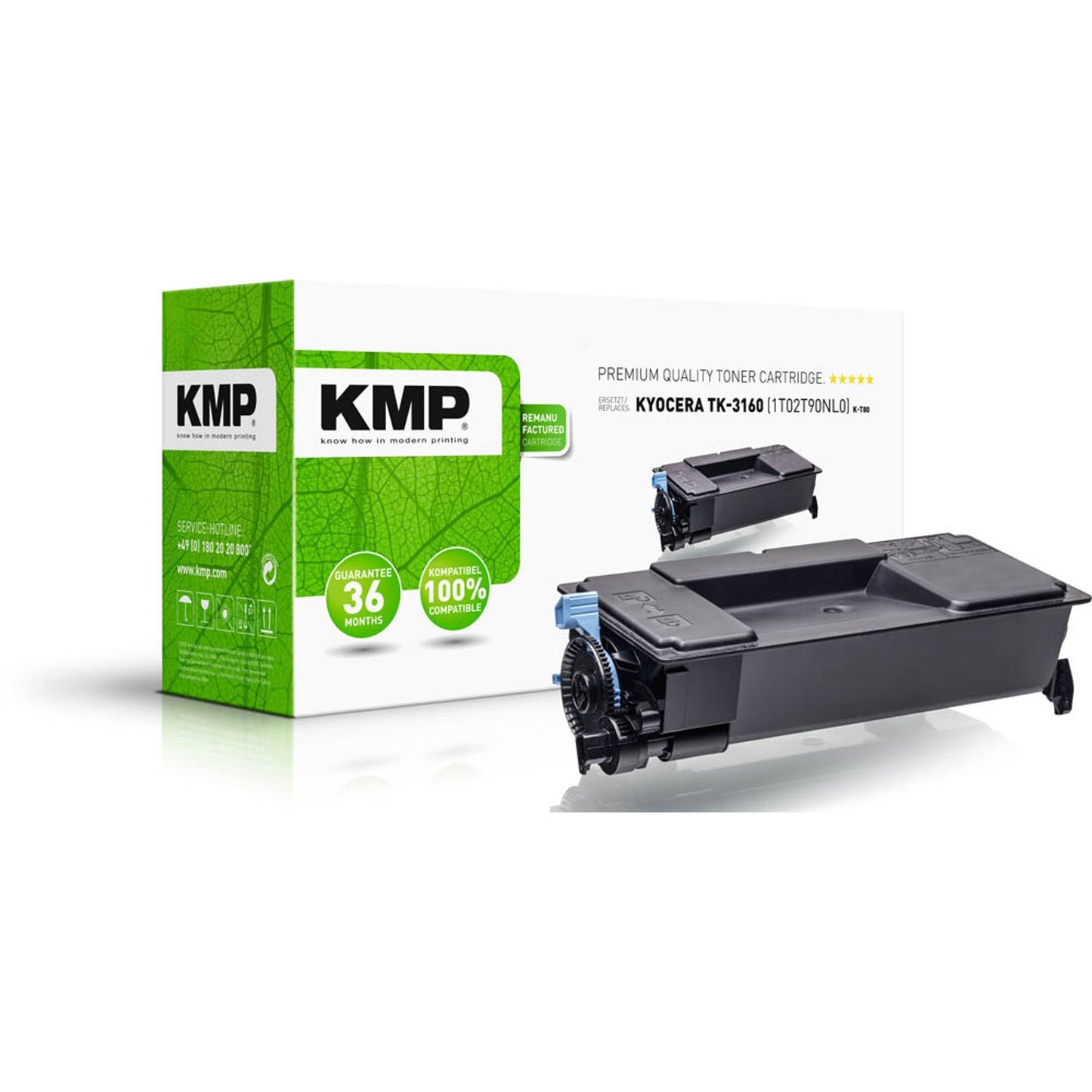 KMP K-T80 schwarz Toner kompatibel zu KYOCERA TK-3160 | 2917,0000