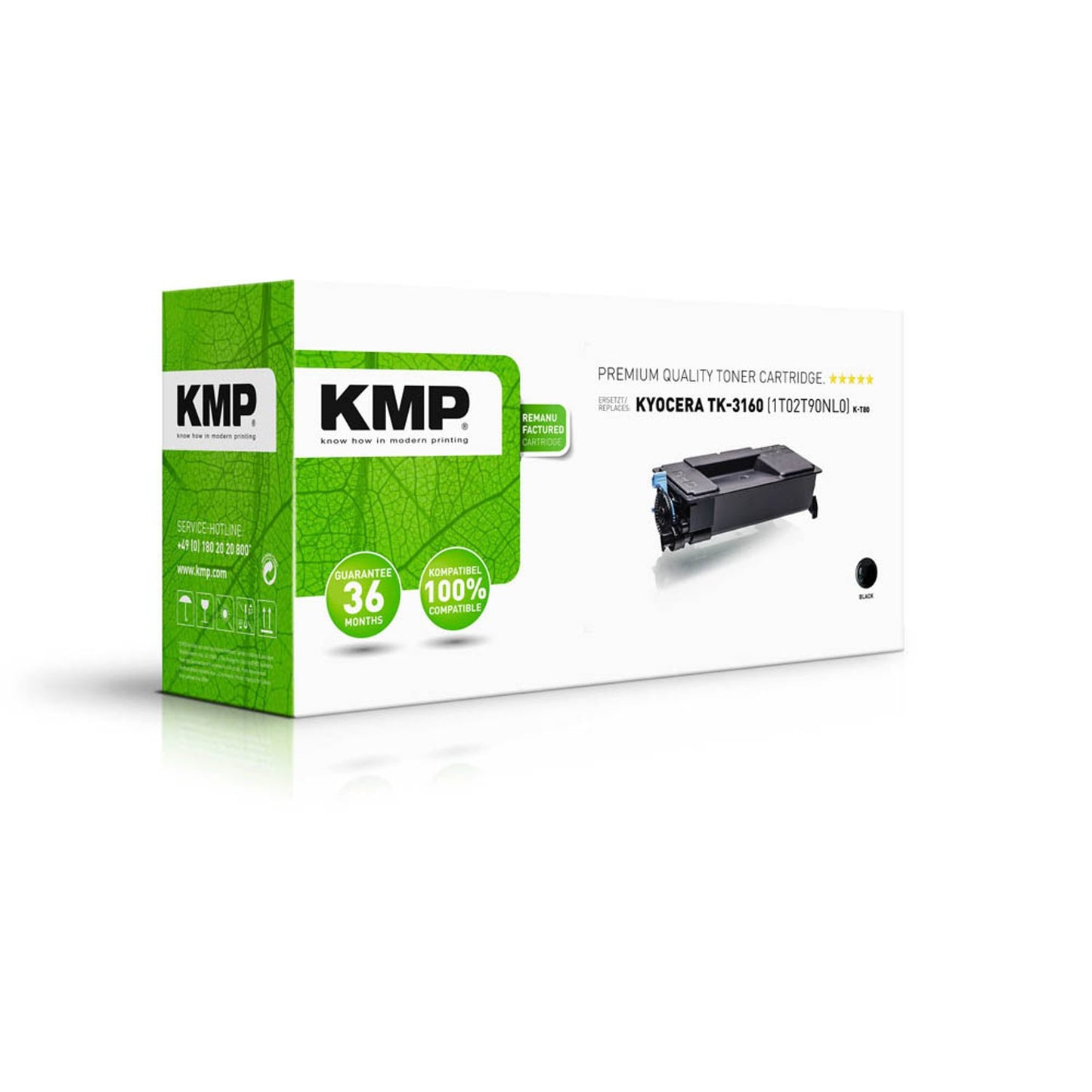 KMP K-T80 schwarz Toner kompatibel zu KYOCERA TK-3160 | 2917,0000