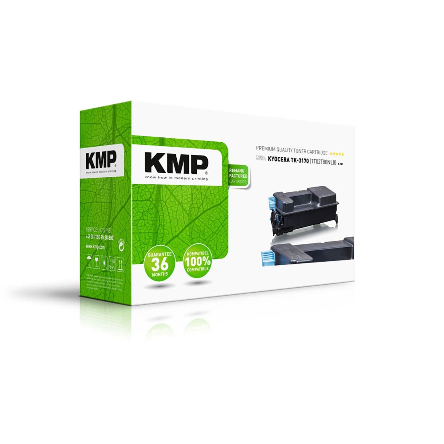 KMP K-T81 schwarz Toner kompatibel zu KYOCERA TK-3170 | 2918,0000