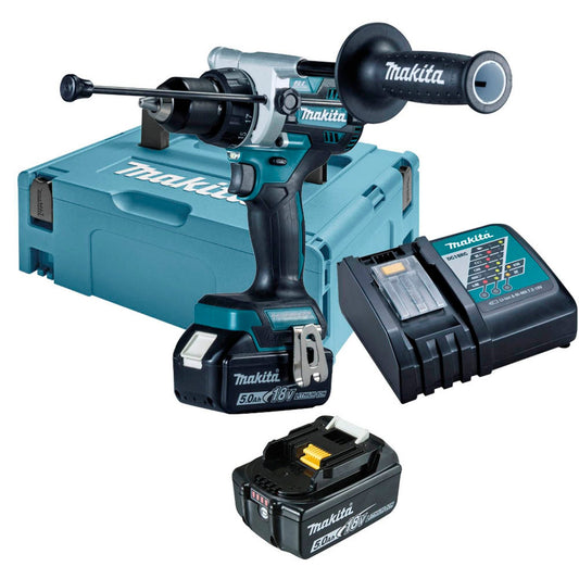 makita Akku-Schlagbohrschrauber-Set 18,0 V, mit 2 Akkus | DHP486RTJ