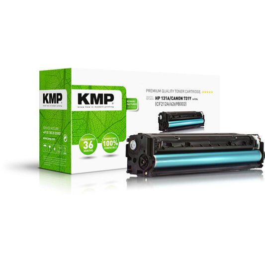 KMP H-T174 gelb Toner kompatibel zu HP 131A; Canon 731Y(CF212A; 6269B002) | 1236,0009