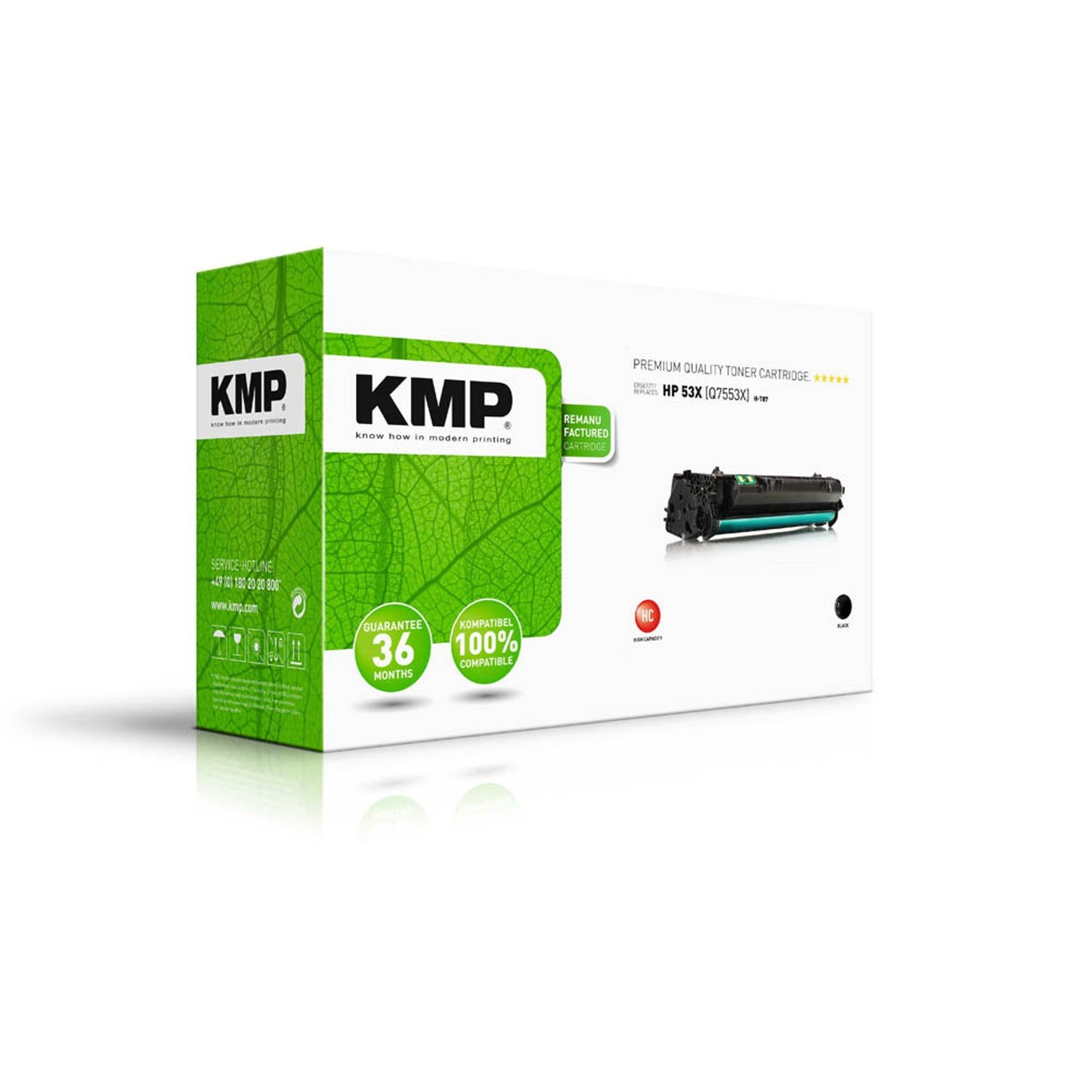 KMP H-T87 schwarz Toner kompatibel zu HP 53X (Q7553X) | 1207,HC00