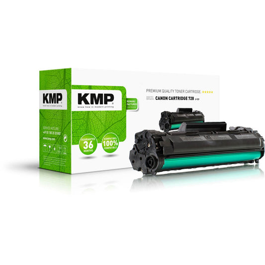 KMP C-T27 schwarz Toner kompatibel zu Canon 728 BK | 1230,1000