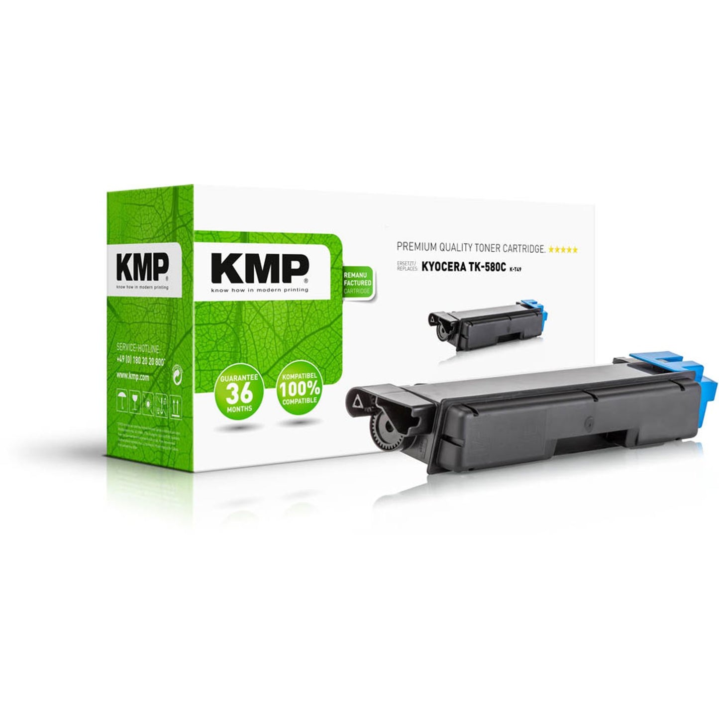 KMP K-T49 cyan Toner kompatibel zu KYOCERA TK-580C | 2892,0003