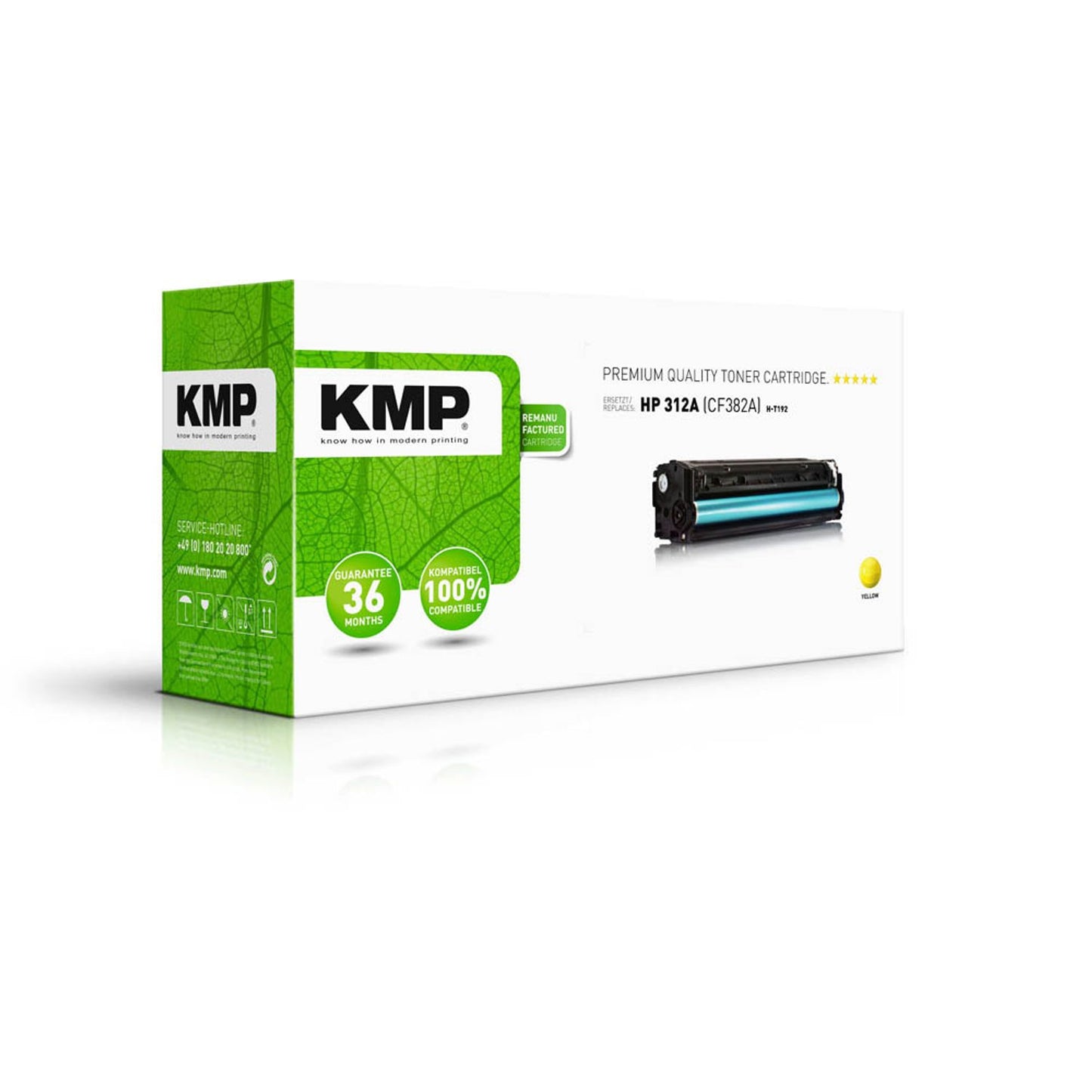 KMP H-T192 gelb Toner kompatibel zu HP 312A (CF382A) | 2528,0009