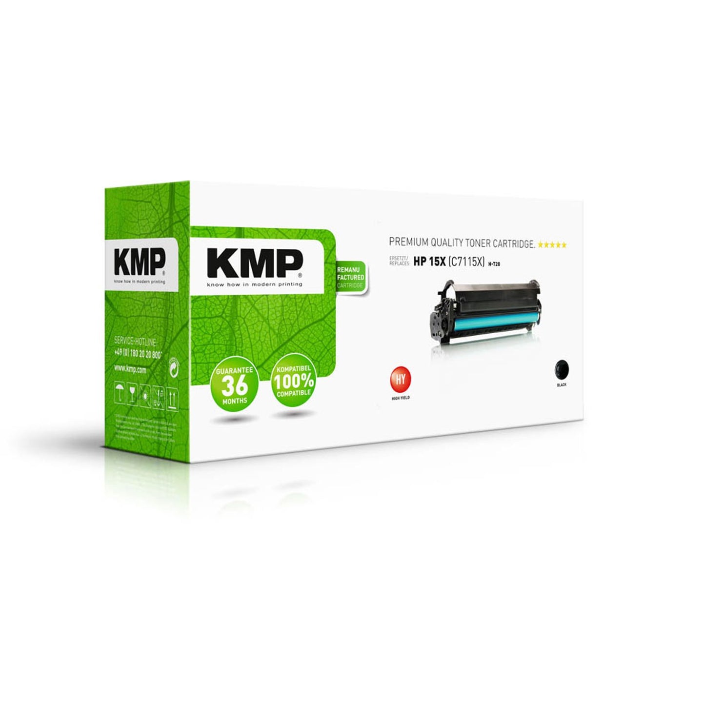 KMP H-T20 schwarz Toner kompatibel zu HP 15X (C7115X) | 1105,HY00
