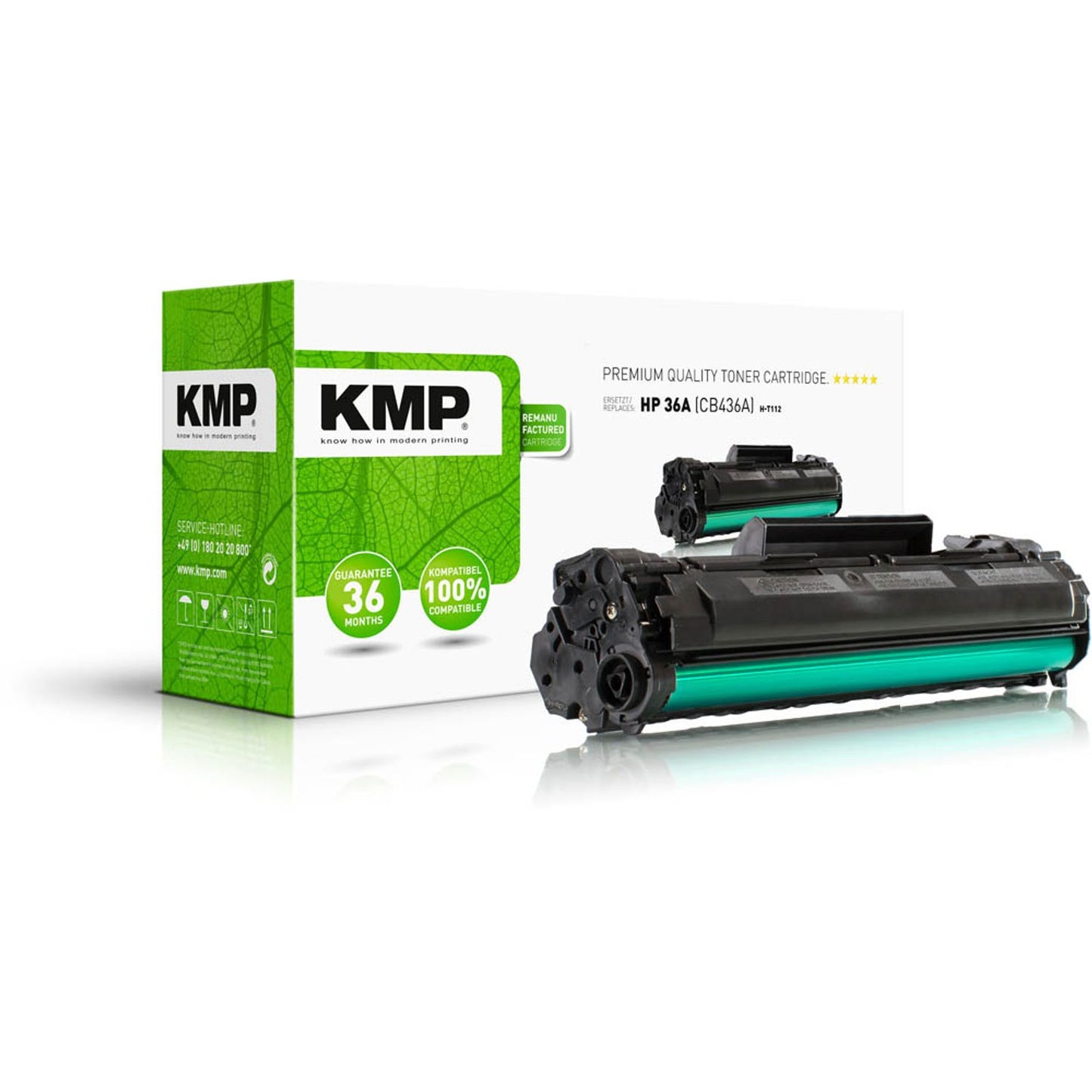 KMP H-T112 schwarz Toner kompatibel zu HP 36A (CB436A) | 1211,0000