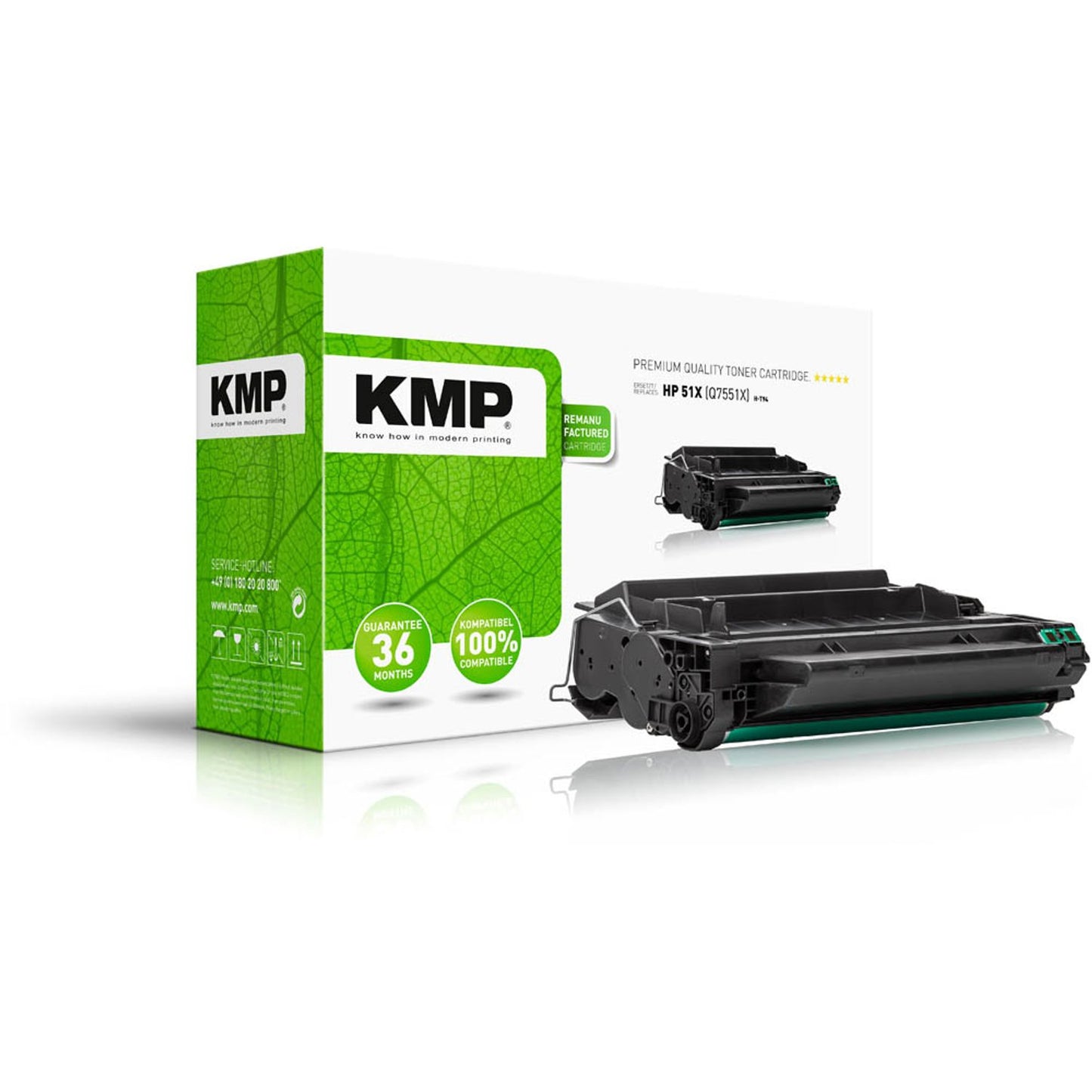 KMP H-T94 schwarz Toner kompatibel zu HP 51X (Q7551X) | 1209,HC00