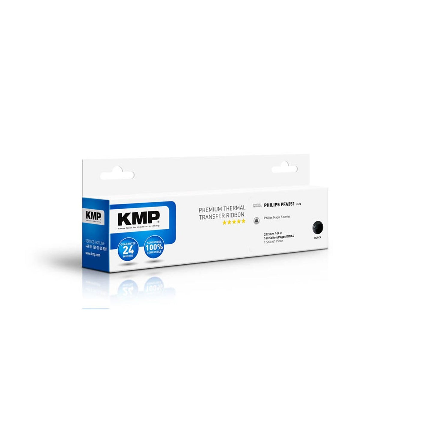 KMP F-P5 schwarz Thermo-Druckfolie kompatibel zu PHILIPS PFA351/PFA352 | 71000,0022