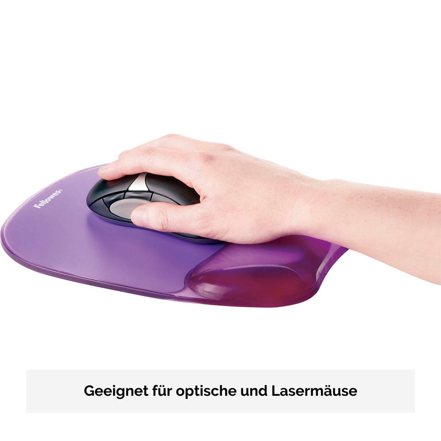 Fellowes Mousepad mit Handgelenkauflage Crystals Gel violett | 9144104