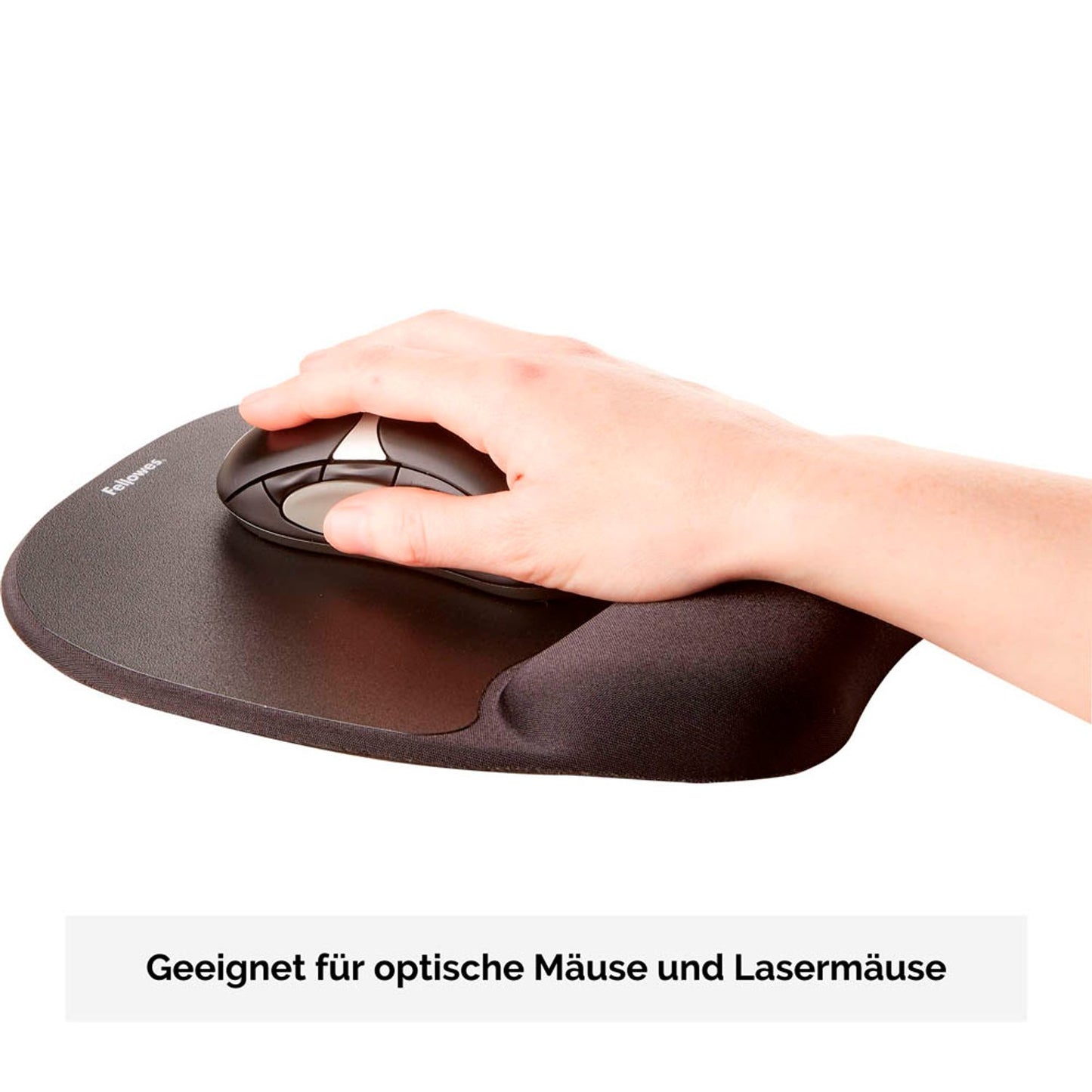 Fellowes Mousepad mit Handgelenkauflage Memory Foam schwarz | 9176501